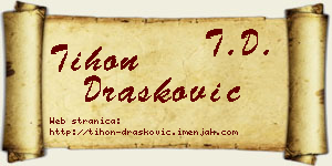 Tihon Drašković vizit kartica